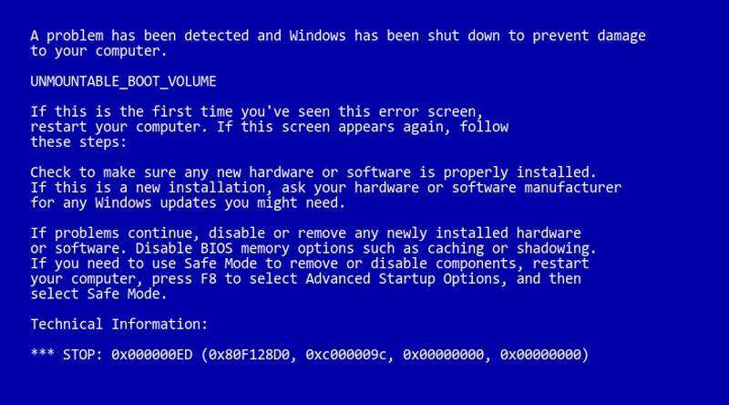 蓝屏死机(BSOD) 蓝屏死机(BSOD)